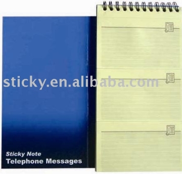 printed note pad