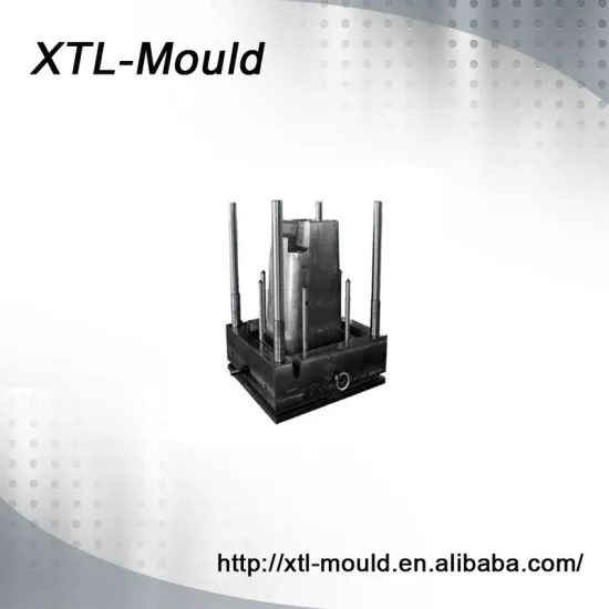 Plastic mould for public trash can with lid