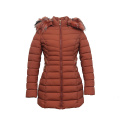 Ladies winter jackets with white fake fur hood