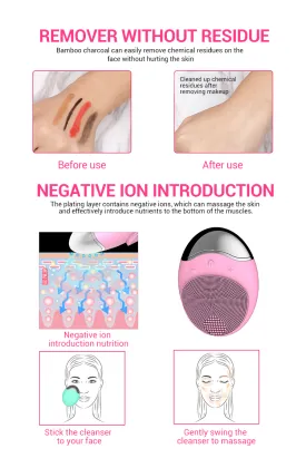 wireless charge face brush sonic cleansing cleaner