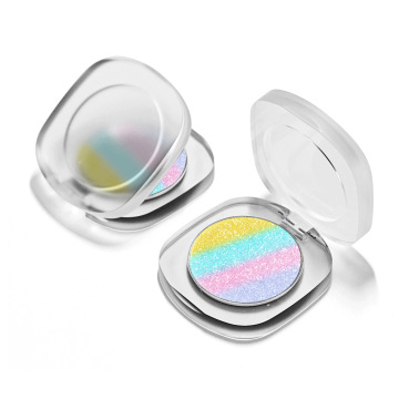 Custom Logo Glitter Rainbow Highlighter Palette - Shimmer Bronzer & Highlighter for Makeup