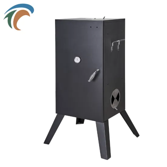 Heavy Duty Rectangle Barrel Commercial Bbq Charcoal Grill Offset Smoker Oven Black Party Kitchen Metal Painting OEM Item Style