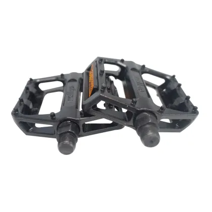 Black Aluminum Alloy Electric MTB Flat Pedals for Mountain Bike - Wellgo B087