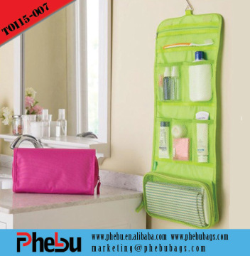 2015 multi-function Waterproof hanging toiletry bag(TOI15-007)