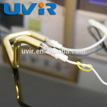 IR quartz heat lamp for secondary blow molding