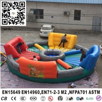 Inflatable hippo chow dowm interactive sport game inflatable hungry hippos game