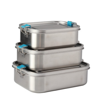 3 pieces lunch box with lock