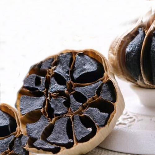 whole black garlic