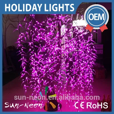 Outdoor Wire Christmas tree LED Willow Tree Lighted for Garden Landscaping