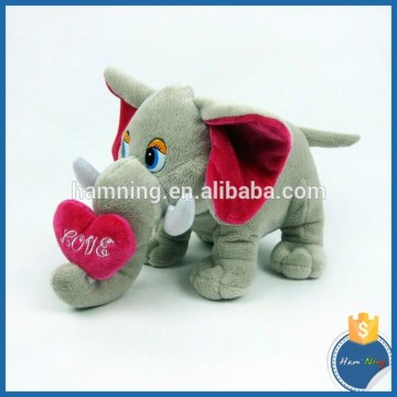 mini cute valentine gift grey elephant hugging heart