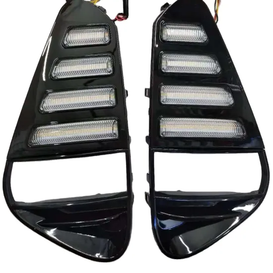 2PCS White and Yellow 12V LED DRL Daytime Running Front Bumper Light Kit for PROTON X50 2020
