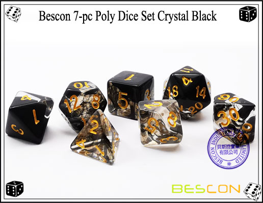 Crystal Black Dice Set-2