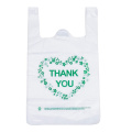 Custom logo Vest handle plastic poly plastic packaging bag for grocery