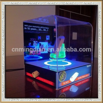 magnetic levitating display pedest for mobile phone ,LED iphone floating display magnetic levitating display and 3D logo display