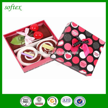 Hot design gift basket towel cake