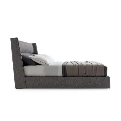 Modern Wing Back King Bed Frame