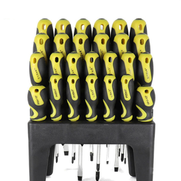 Hot Popular 26-Piece Chrome Vanadium Steel Magnetic Screwdriver Set with Non-Slip Cushioned Handle Grip