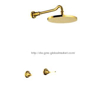 Brass Concealed Bathroom Faucet Gold Plated 261503