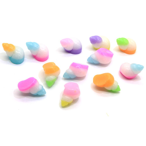 Lovely Sea Snail Resin Cabochon Flatback Bead For DIY Toy Decor Bead Charms Υπνοδωμάτιο Στολίδια Bead Slime