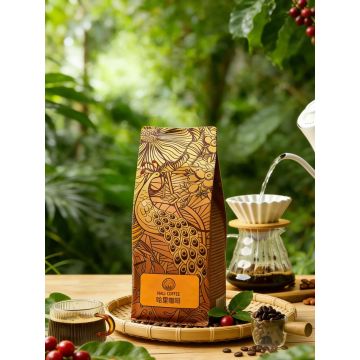 Granos de café con miel y naranja