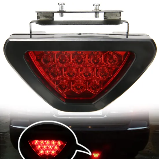 New Arrival 1pc Brake Lights Universal F1 Style 12 LED Red Rear Tail Third Brake Stop Safety Lamp Light Car LED Signal Lamp