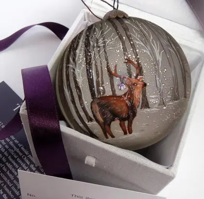 Reverse Paint Glass Ball Christmas Ornament Inside Painting