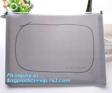 zipper closure pvc slider bag clear size A4 office file holder slider bag, PVC File Bag For Office Documents Stationary Slider Z