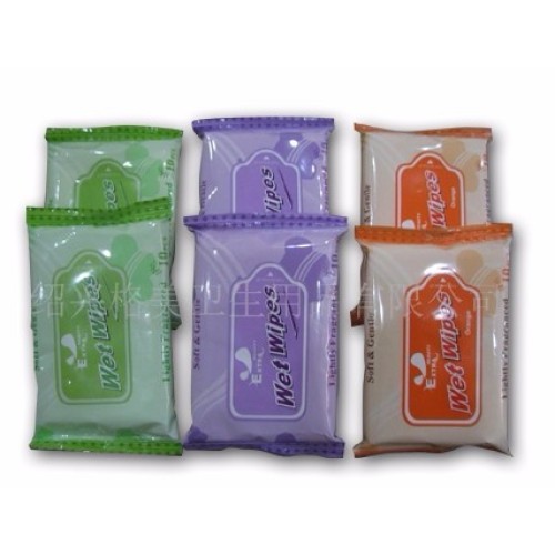 Lingettes humides biodégradables pour nettoyage rafraîchissant