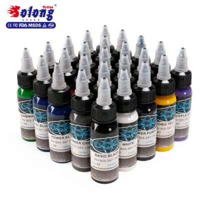 Solong tattoo superior permanent makeup tattoo ink kit