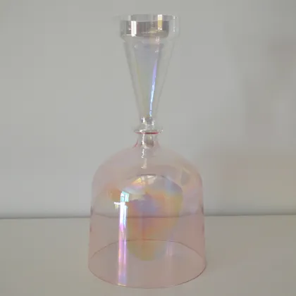 HF Light Pink Cosmic Light Quartz Crystal Singing Bowl