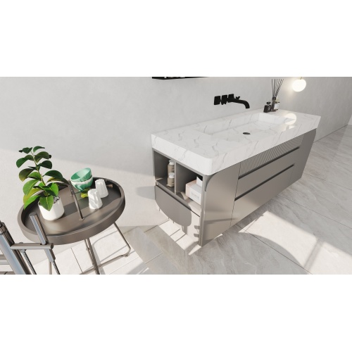 Гладкий простой шкаф для ванной комнаты