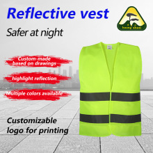 Jaket Keselamatan Reflektif Hijau dengan Velcro