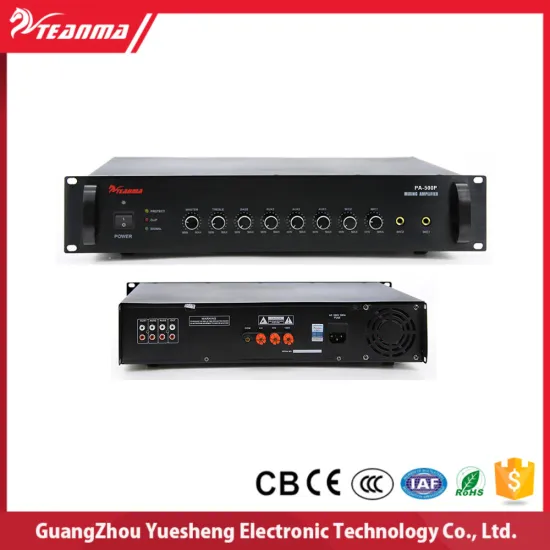 2016 Hot Sale 500W output power PA Mixer Power Amplifier