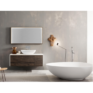 Oval stone resin countertop washbasin for bathroom