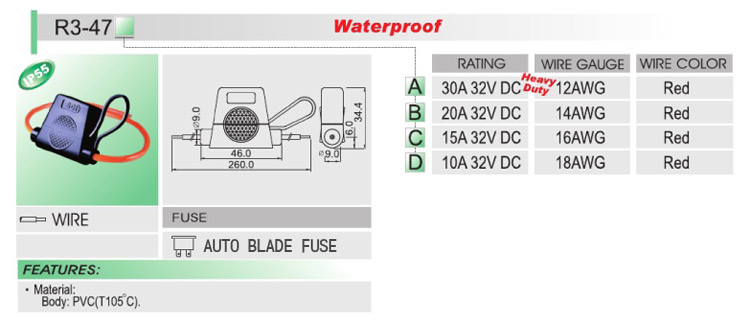 Waterproof Fuse Holder