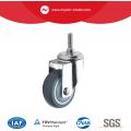 Light Duty Stainless Steel Thread Stem TPR Swivel Caster