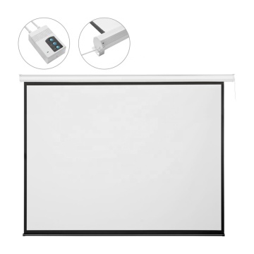 16:9 Ratio 108" Matte White Budget Electric Projector Screen" could be shortened to:

"16:9 108" Matte White Budget Electric Projector Screen" 

However, for a search engine title, it might be more effective to prioritize keywords:

"16:9 108" Matte White