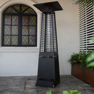 Freestanding Patio Heater Wood Burning Pellet Fire Outdoor Tower Stove Pellet Heater