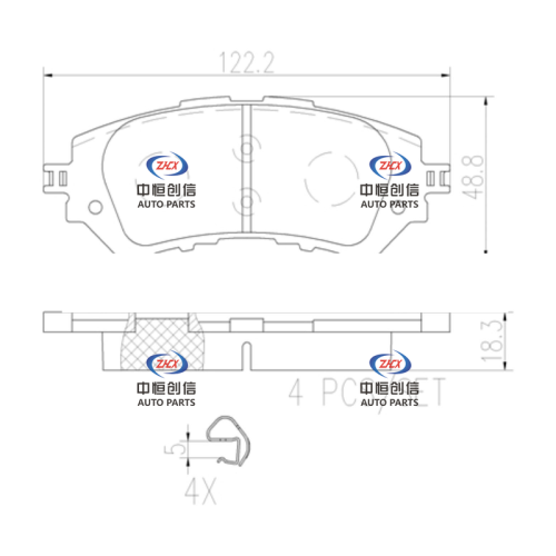 Toyota YARi SL এর সামনের ব্রেক প্যাড