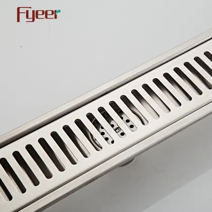 Fyeer Rectangular Linear Bathroom Shower Floor Drain