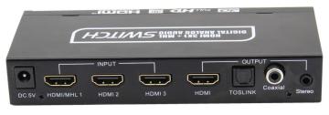 3 x 1 switch HDMI Audio Extractor to RL and optical