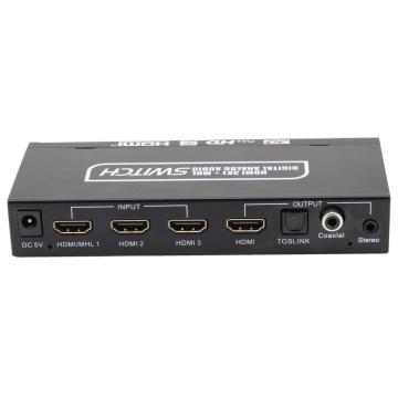 3 x 1 switch HDMI Audio Extractor to RL and optical