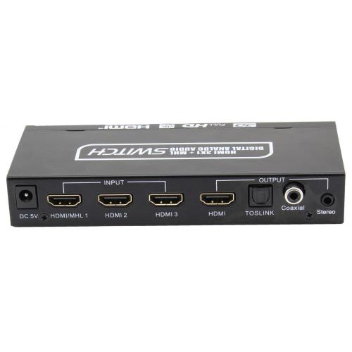 3 x 1 switch HDMI Audio Extractor to RL and optical