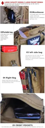 HAN WILD Outdoor Cycling Leg Bag: Waterproof Tactical Waist Bag