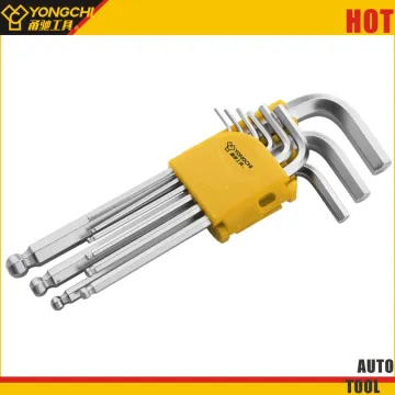 9pcs long ball point CR-V hex key wrench tool of auto repair used for workshop