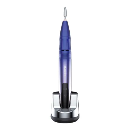 Cordless Electric Nail File with 35000rpm Speed, Adjustable Direction & Drill Bits Holder