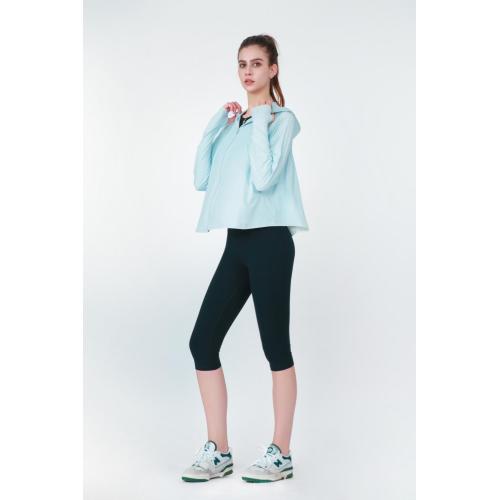 Casual Activewear Hooded Pocketed Silk Sun Protection Top Factory