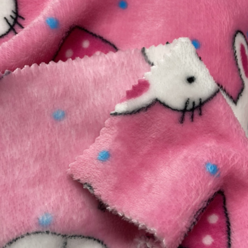 100% Polyester Flannel with Cartoon Printing Fabric