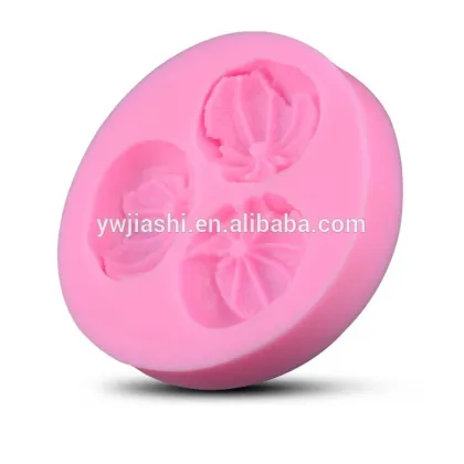 DIY silicone loving beautiful rose petals fondant cake mold