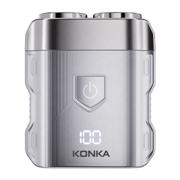 Lock a doppia lama ricaricabile portatile rasoio elettrico intelligente con indicatore della batteria